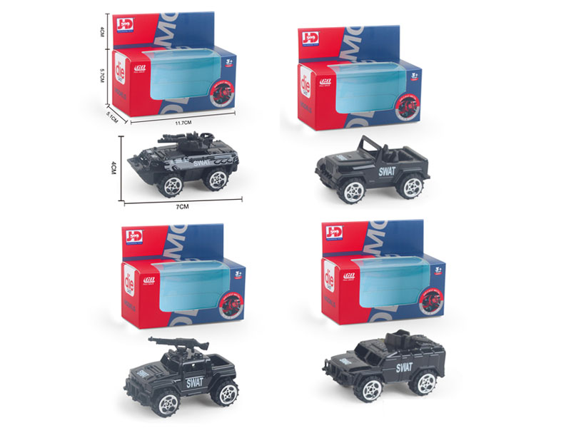 Die Cast Military Car Free Wheel(4S) toys