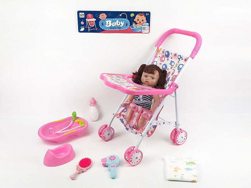 Go-cart & 12inch Moppet Set toys