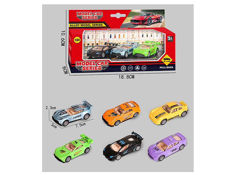 1:64 Die Cast Car Free Wheel(3in1) toys