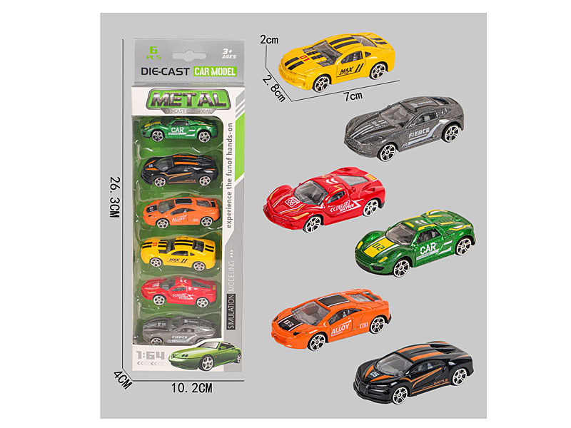 1:64 Die Cast Car Free Wheel(6in1) toys