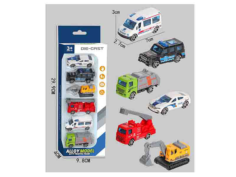 1:64 Die Cast Car Free Wheel(6in1) toys