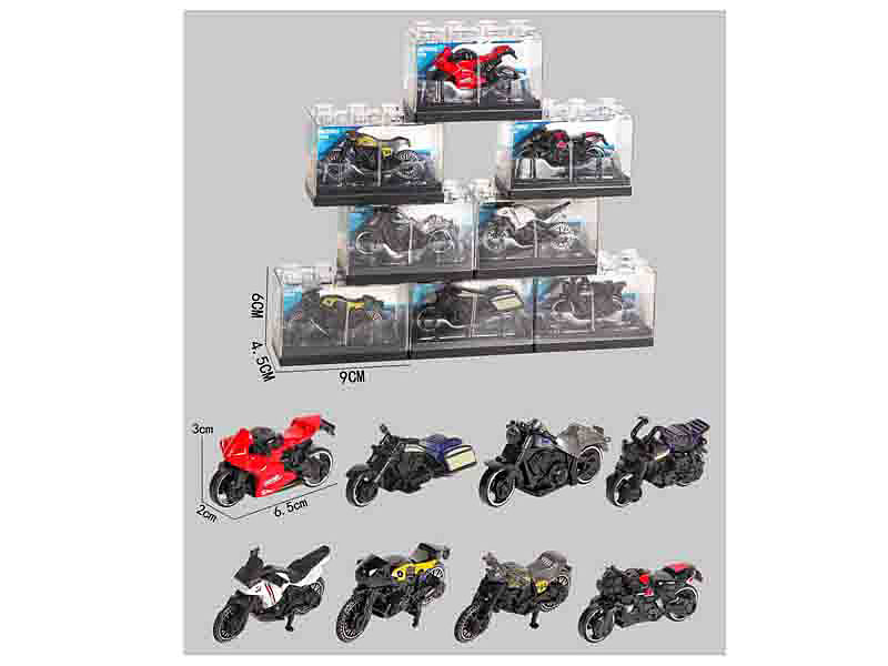 1:64 Die Cast Motorcycle Free Wheel(8S) toys