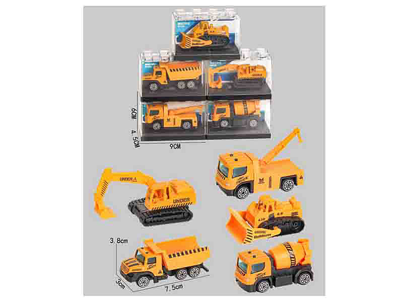 1:64 Die Cast Construction Truck Free Wheel(5S) toys