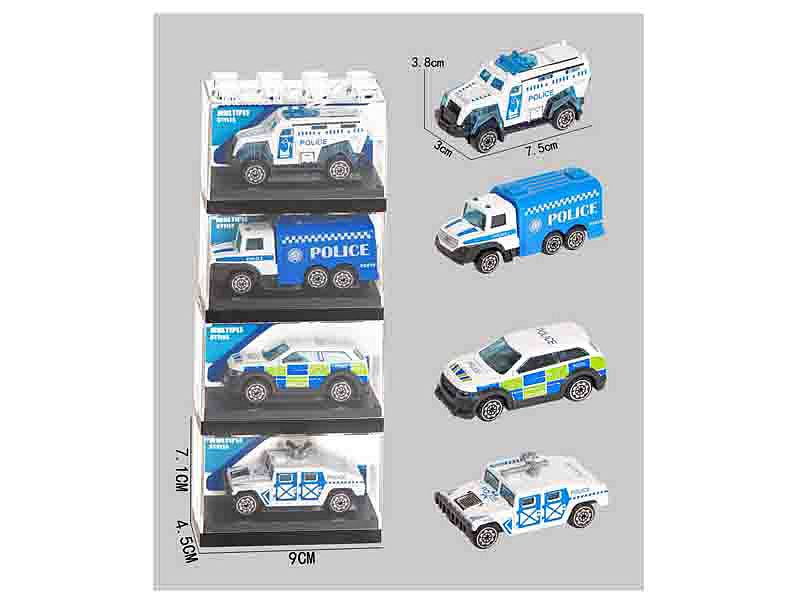 1:64 Die Cast Rescue Car Free Wheel(4S) toys