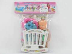 Baby Bed W/Doll