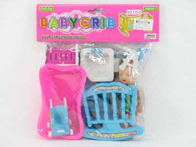 Baby Bed &  Doll Set toys