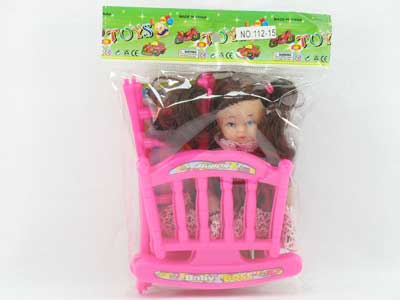 Baby Bed W/Doll toys