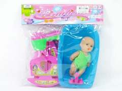 Baby Bed & Doll &Tub(3C)