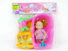 Baby Bed & Doll &Tub(3C)