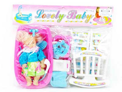 Baby Bed &  Doll Set toys