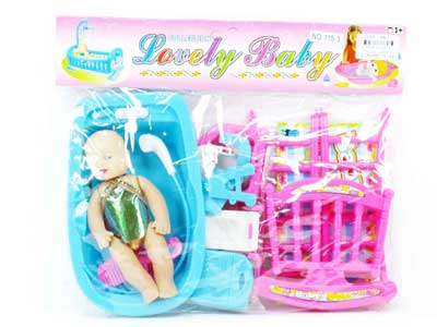 Baby Bed &  Doll Set toys