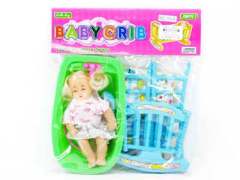 Baby Bed &  Doll Set