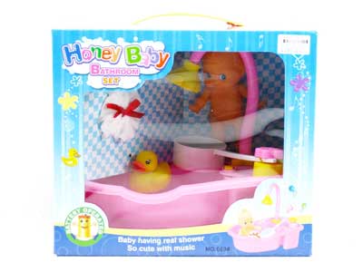 B/O Bathtub & Moppet W/M toys