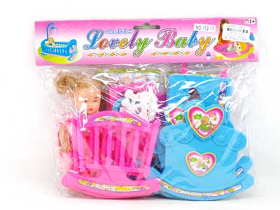 Baby Bed &  Doll Set toys