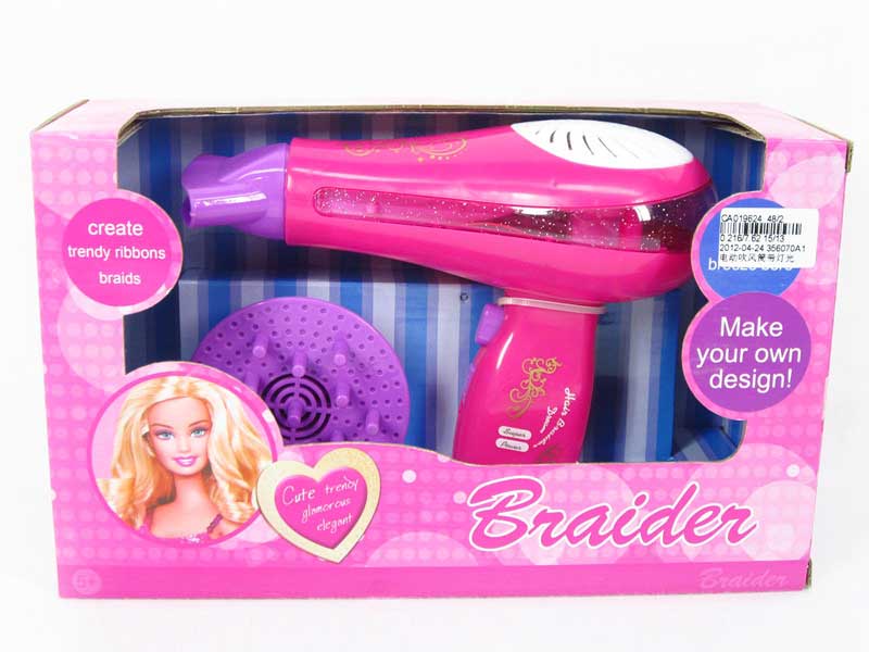 B/O Turbo Hairdryer W/L toys