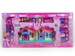 Pink Villa w.light&Furniture toys