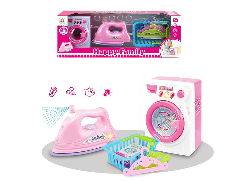 B/O Washing Machine & Electric Iron W/L_M toys
