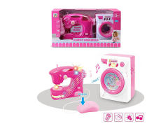 B/O Sewing Machine & Washing Machine Set W/L toys