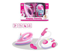 B/O Electric Iron & Vacuum Cleaner W/L toys