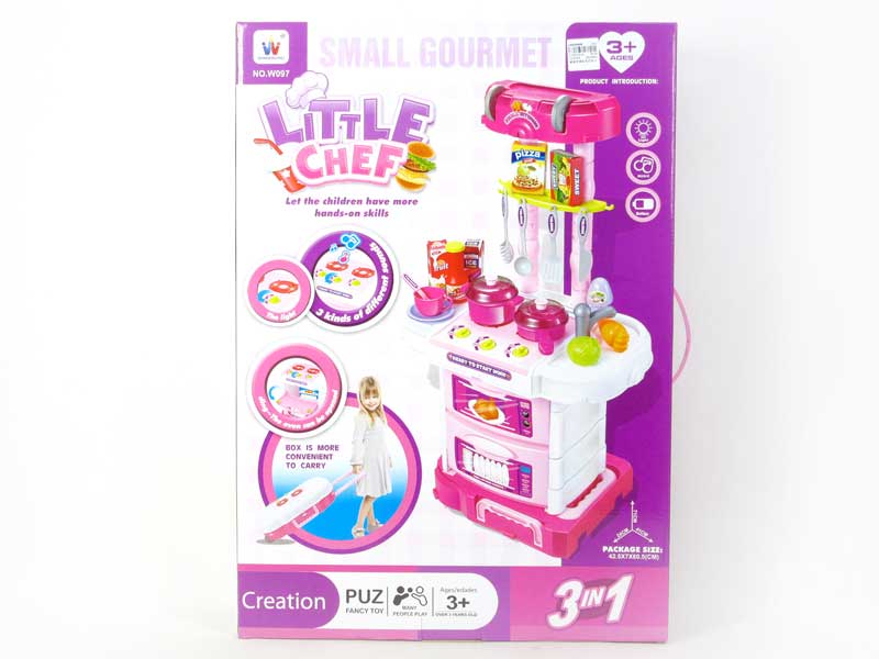 Cooking Set Go-cart W/L_IC toys
