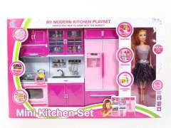 Kitchen Set W/L_M & Doll