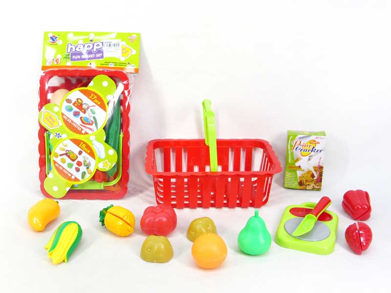 Vegetable & Fruit & Kitchen Basket Set（2S） toys