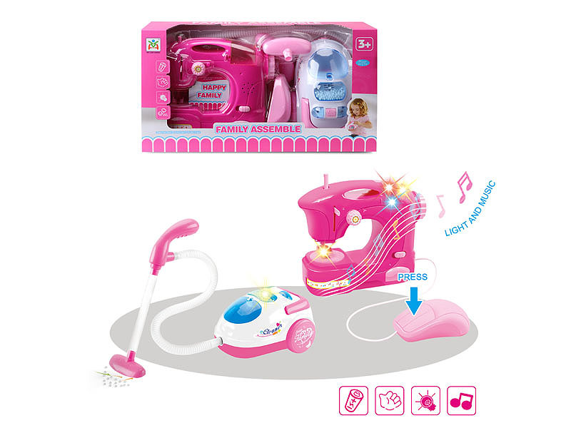 B/O Vacuum Cleaner & Sewing Machine W/L_M toys