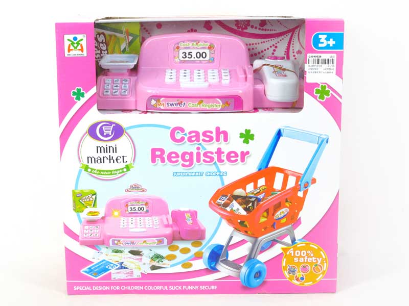 Cash Register W/L & Shopping Car toys