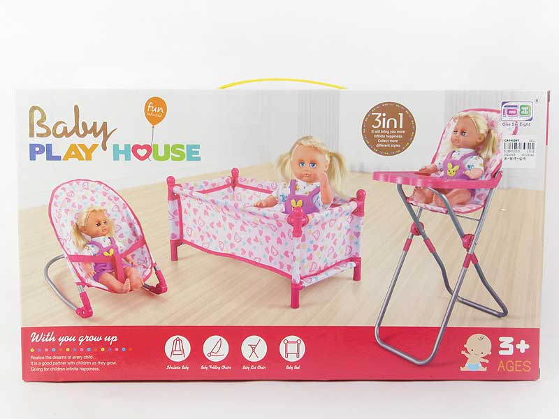 Bed & Tableware & Rocking Chair toys