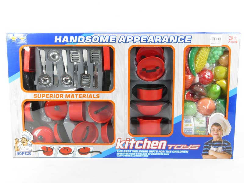 Kitchen Set & Fruit(40pcs) toys