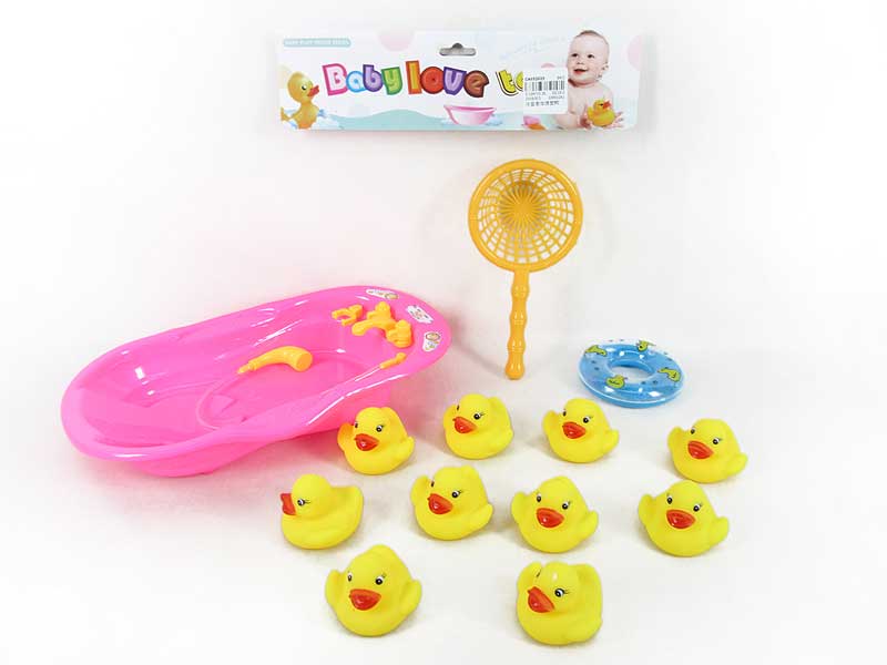 Tub Set & Latex Duck toys