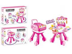 3in1 Shopping Cart Ice Cream Cashier W/L_M toys