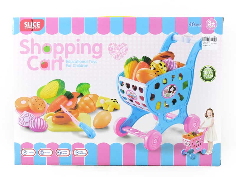 Shopping Car & Food Set(2C) toys