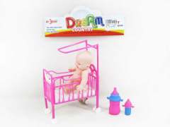 Baby Bed & Brow Doll