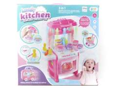 Kitchen Set W/L_M & Shopping Car & Beauty Collection Delight