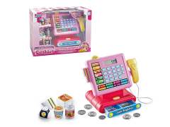 New pretend toy supermarket children cash register battery cashier