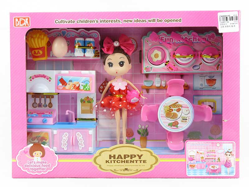 Cabinet Combination Set & Doll toys