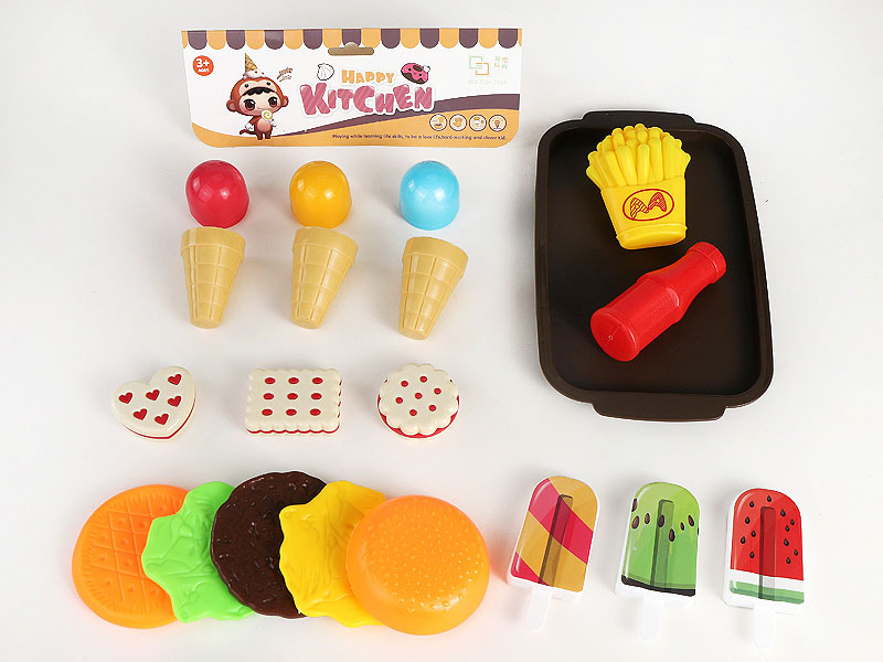 Hamburger Fries Ice Cream Dessert Set toys