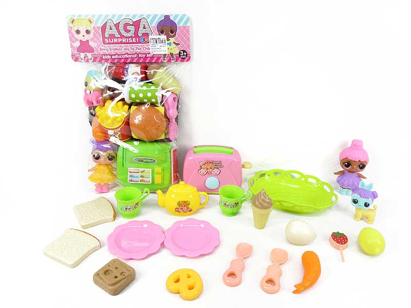 Cash Register & Bread Machine Set(2S) toys