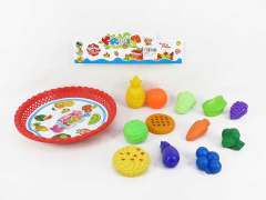 Fruit set, vegetable set, cooking set toys