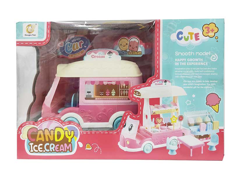 Ice cream car, candy car, pink mini car toys