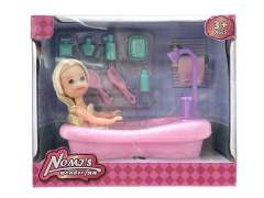 Bathing Pool Set & 5inch Doll