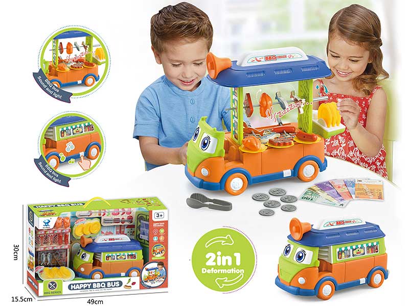 2in1 Barbecue Bus W/M toys
