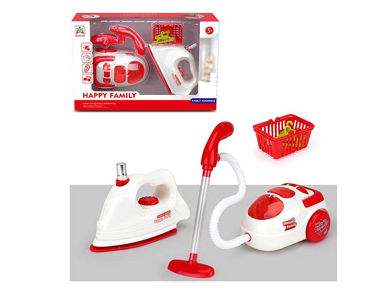B/O Vacuum Cleaner W/L &  Electric Iron W/L(2in1) toys
