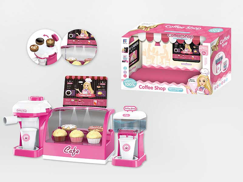 Coffee Maker & Water Dispenser & Dessert Table W/L toys