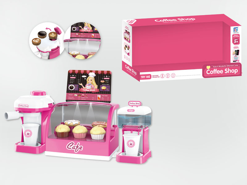 Coffee Maker & Water Dispenser & Dessert Table W/L toys