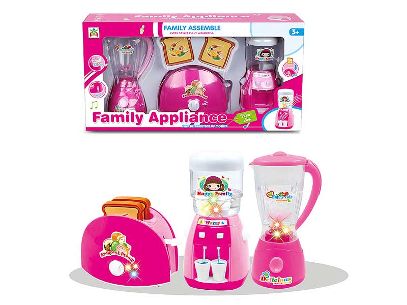 B/O Syrup Juicer & Bread Machine & Water Dispenser toys