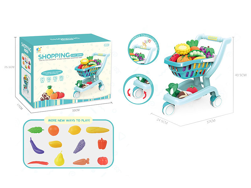 Shopping Cart W/L_M & Fruit toys