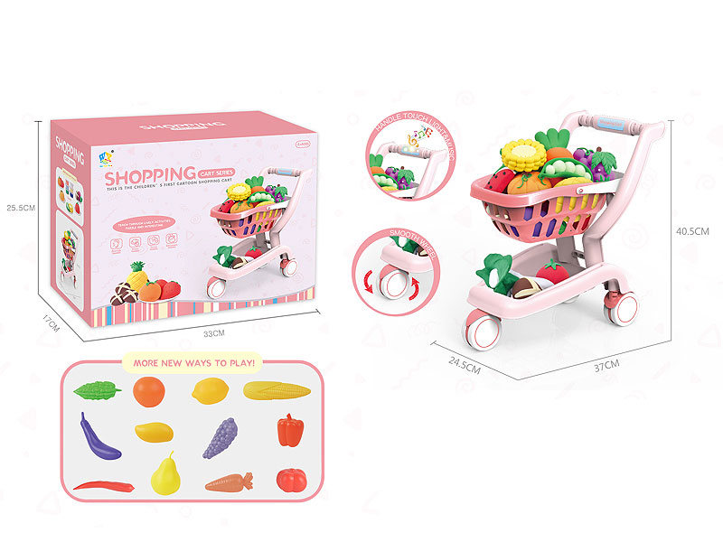Shopping Car W/L_M & Fruit Set toys
