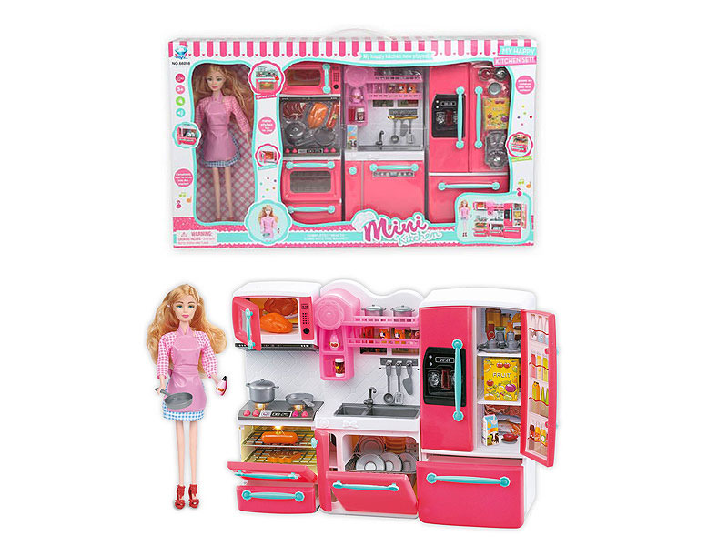 Stoves & Washing Basin & Refrigerator W/L_M & Doll toys